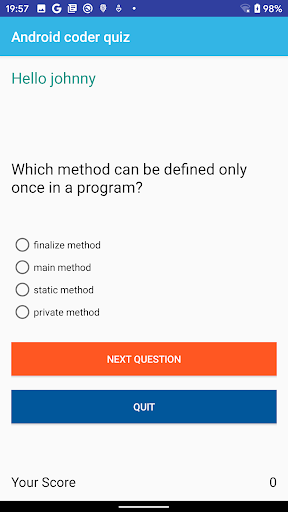 Android Code Quiz