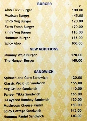 Banjara Cafe & Lounge, JLN Marg menu 