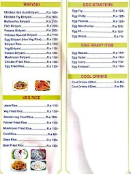 SV Restaurant menu 1