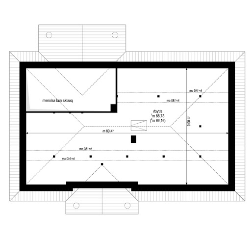 Willa rodzinna 2 - Rzut strychu