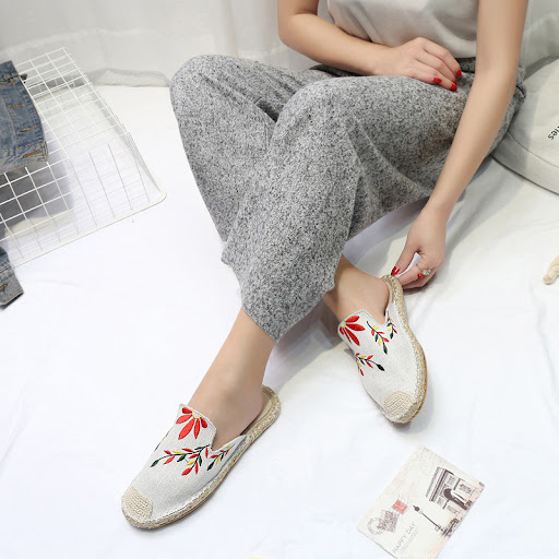 Title 6, Embroidered Leaves Baotou Sandals and Slippers ...