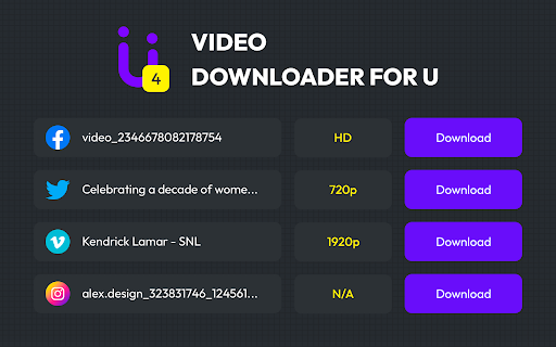 Video Downloader for U