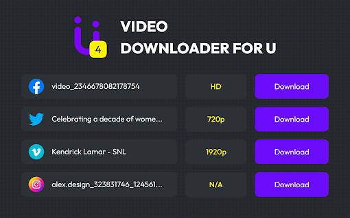 Video Downloader for U