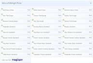 Midnight Pizza menu 1