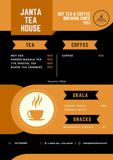 Janta Tea House menu 