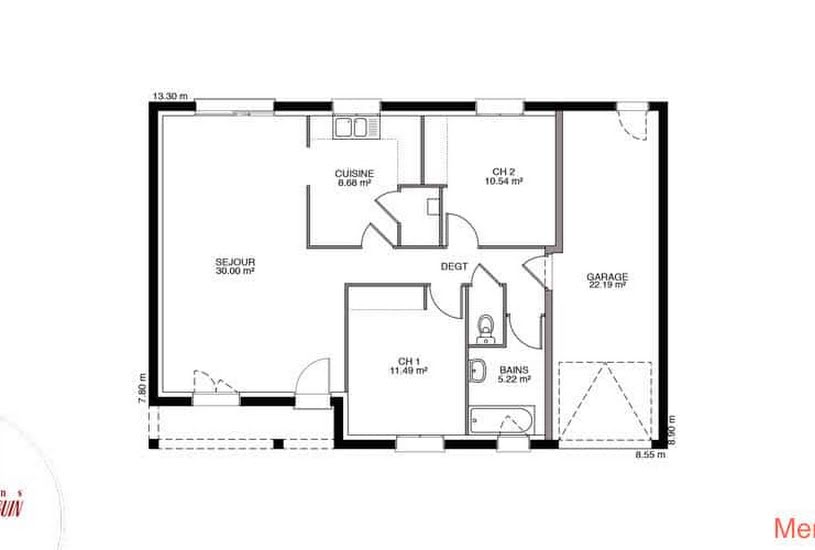  Vente Terrain + Maison - Terrain : 785m² - Maison : 100m² à Châlons-en-Champagne (51000) 