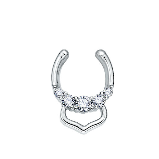 Title 6, Rose Gold and Diamond Non-Pierced Nose Nails fo...