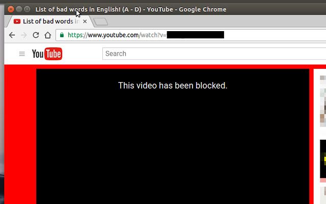 YouTube  Profanity Filter