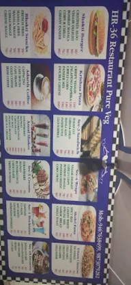 Hr-36 Restaurant menu 1