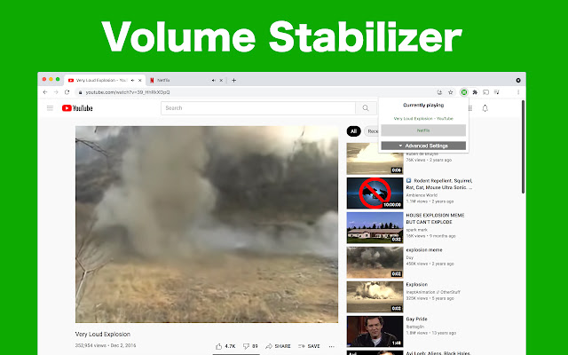 Volume Stabilizer chrome extension