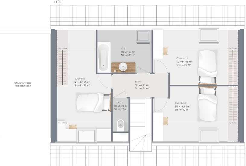  Vente Terrain + Maison - Terrain : 985m² - Maison : 115m² à Bornel (60540) 