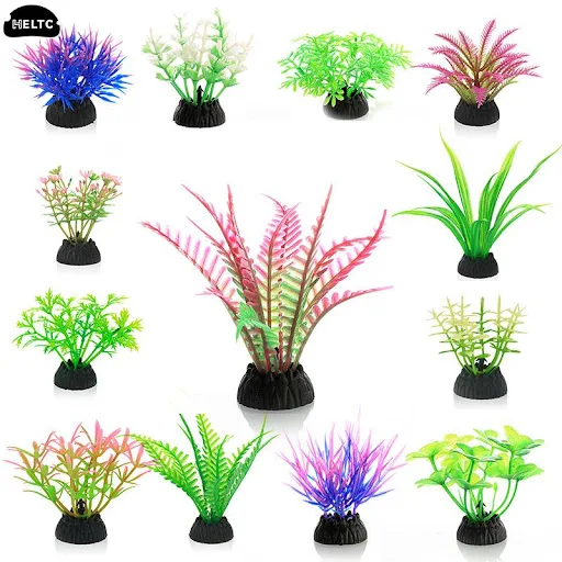 1PCS Artificial Aquarium Decor Plants Water Weeds Ornament Aquatic Plant Fish Tank Grass Decoration Accessories For Aqua