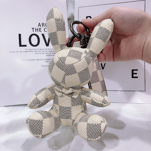 Title 2, Creative Fashion Leather Bunny Car Keychain Pen...
