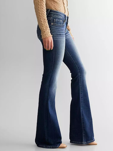 Title 4, Ladies Mid Waist Slim Fit Stretch Retro Flared ...