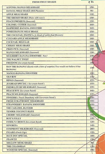 Fruit Shop On Greams Road menu 