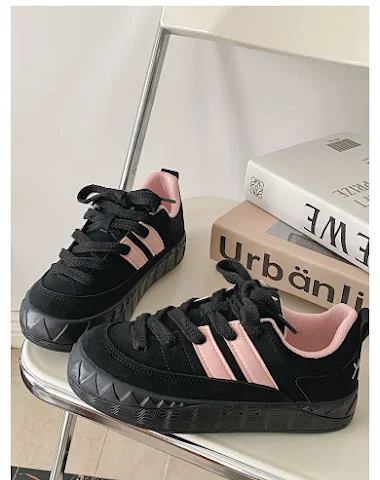 Scarpe con plateau retrò americane, - 0