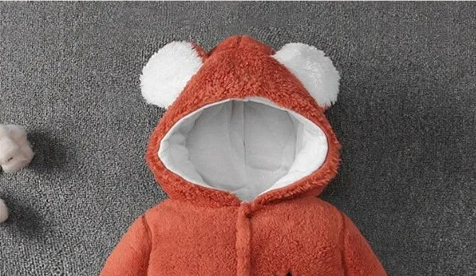 Winter Thickened Simple Solid Color Baby Onesies. Keep your baby warm and cozy this winter with these comfortable and ea