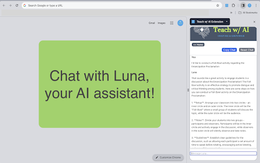 Teach w/ AI Chrome Extension