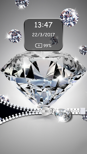 Screenshot Diamond Zipper Lock Screen