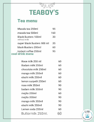 Tea Boy menu 1