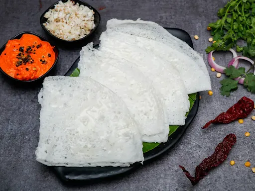 Neer Dosa And Chutney [4 Pieces]