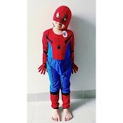 Bộ Đồ Quần Áo Siêu Nhân Người Nhện Spider - Man Dài Tay Tặng Kèm Mặt Nạ Và Bao Tay