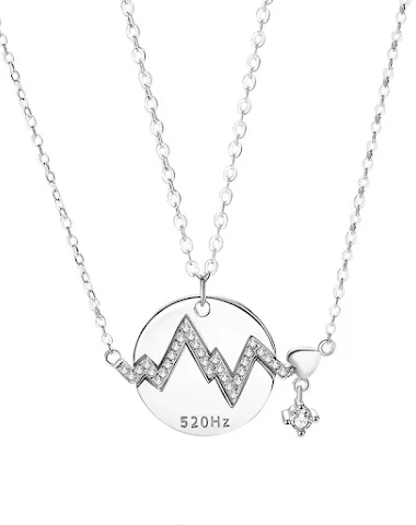 Hertz Couple Necklace Sterling Silv - 0