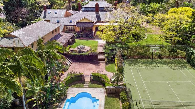 The grounds at Berith Park, in Wahroonga, include a pool, a tennis court and a golf driving range.