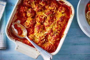 Healthy meatball bake