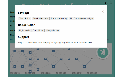 Kaspa Price Ticker & Hashrate Tracker