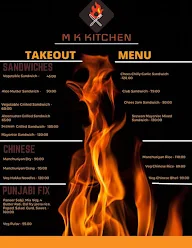 M.K Kitchen Homemade menu 1