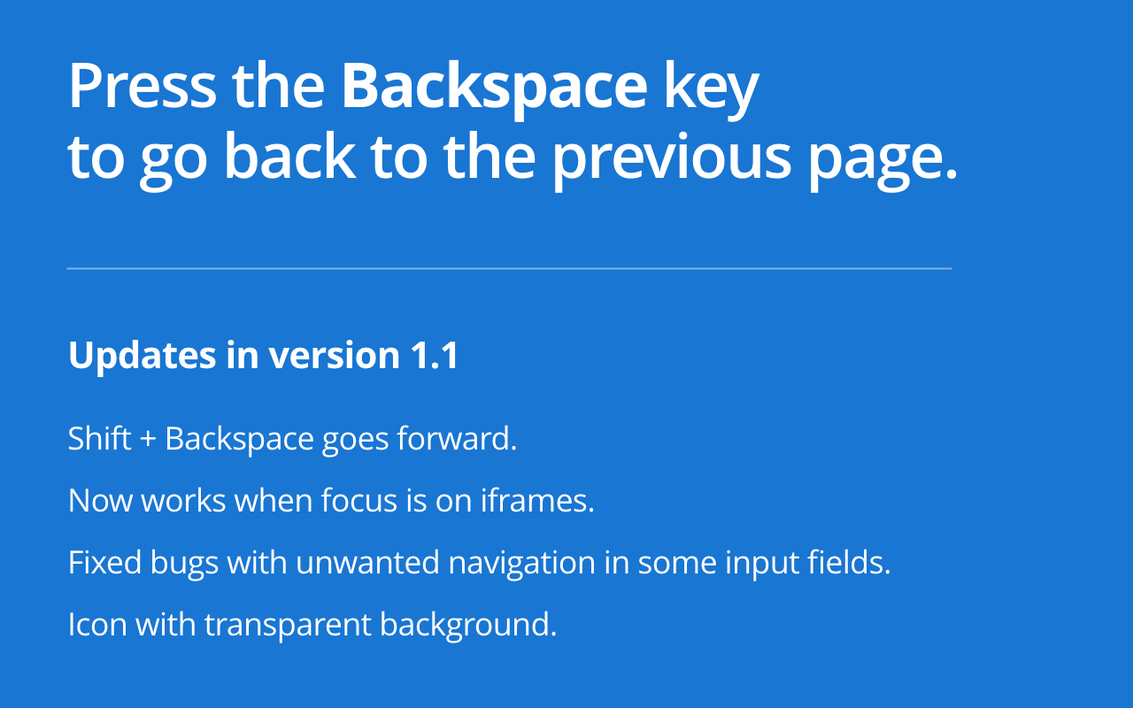 Backspace to go Back Preview image 0