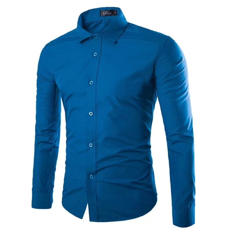 Chemise homme décontractée col polo, repassage facile, manches longues. Confort et style sans effort, idéale pour toutes les occasions.