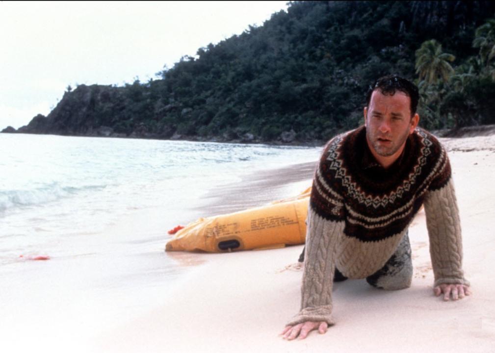 Tom Hanks in a scene from "Cast Away"