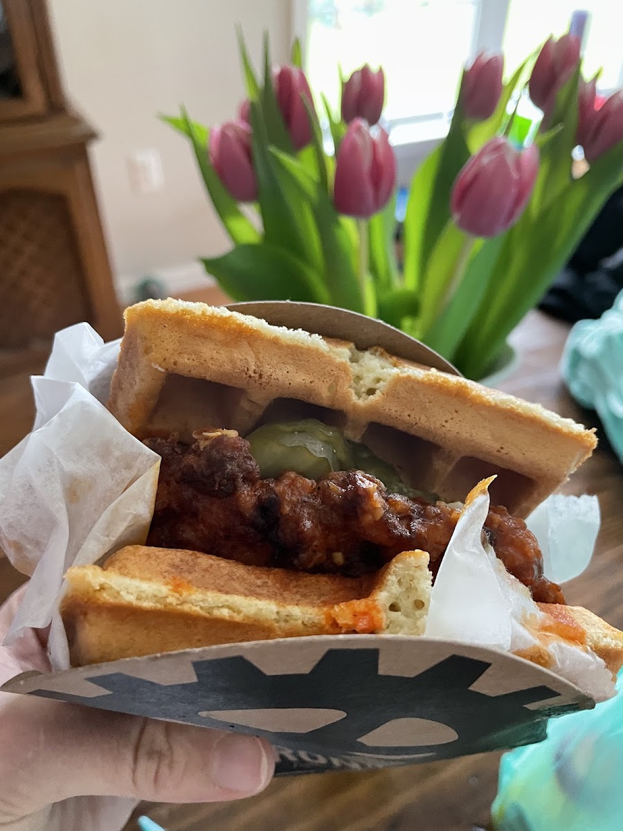 GF Fried chicken paffle