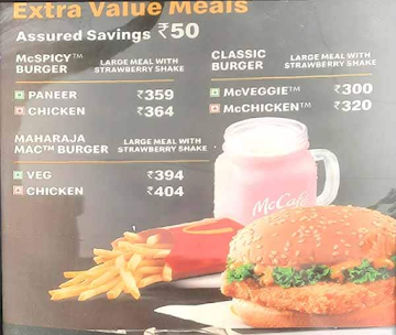 McDonald's menu 