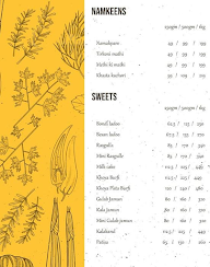 Goel Sweets menu 2