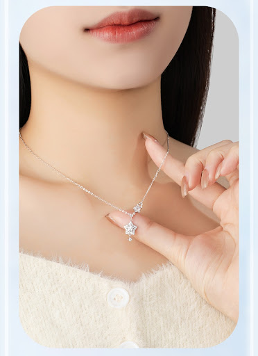 Title 8, Sterling Silver 925 Necklace Womens Simple Non...