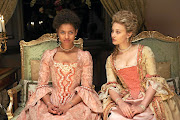 Gugu Mbatha-Raw as Dido Elizabeth Belle and Sarah Gadon as Lady Elizabeth Murray, in a scene from the film ‘Belle’.