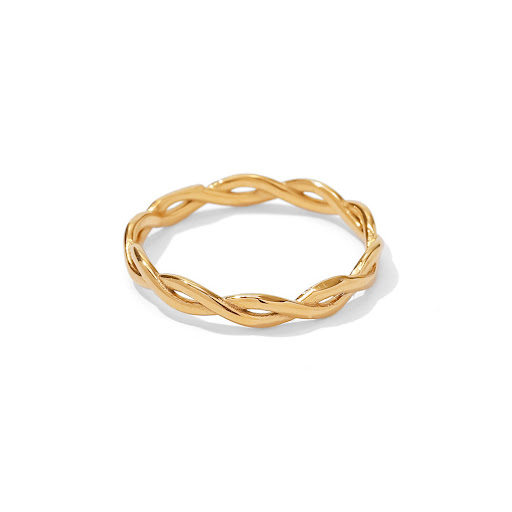 Title 6, French Vintage Twisted Linear Geometric Ring St...