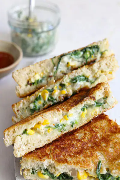 Spinach & Corn Sandwich