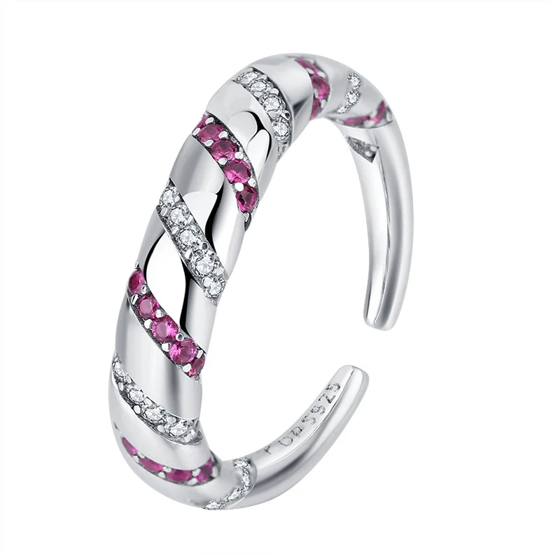 Bague en argent sterling pour filles, style vintage, motif géométrique en sergé, rayures colorées, esprit tribal.