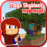 Cover Image of Télécharger Mega Skyblock Survival Map for MCPE 1.0.1 APK