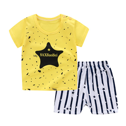 Title 4, New Childrens Short Sleeved Suit Baby Cotton S...