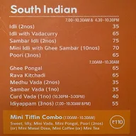 Sree Akshayam menu 1