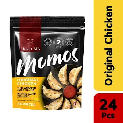 Prasuma Chicken - Momos, Original, 24 Pcs