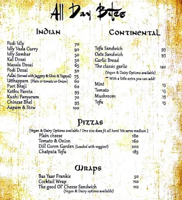 Khanasutra menu 