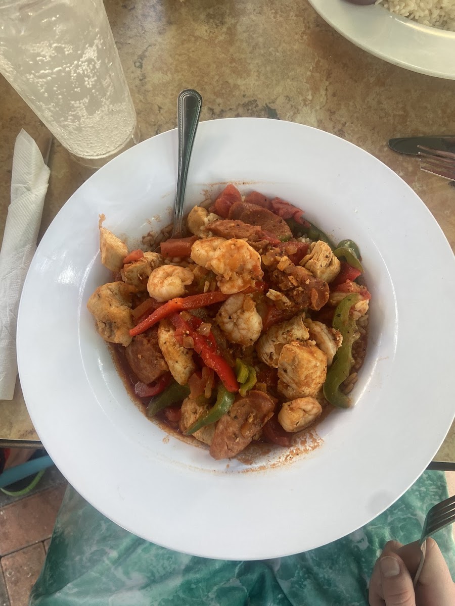 Chicken and shrimp jambalaya