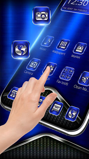 Cool Shine Metallic Blue Theme