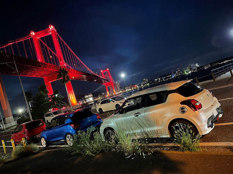 アルトワークスの若戸大橋・お気に入りの場所・赤と赤に関するカスタム事例の投稿画像3枚目